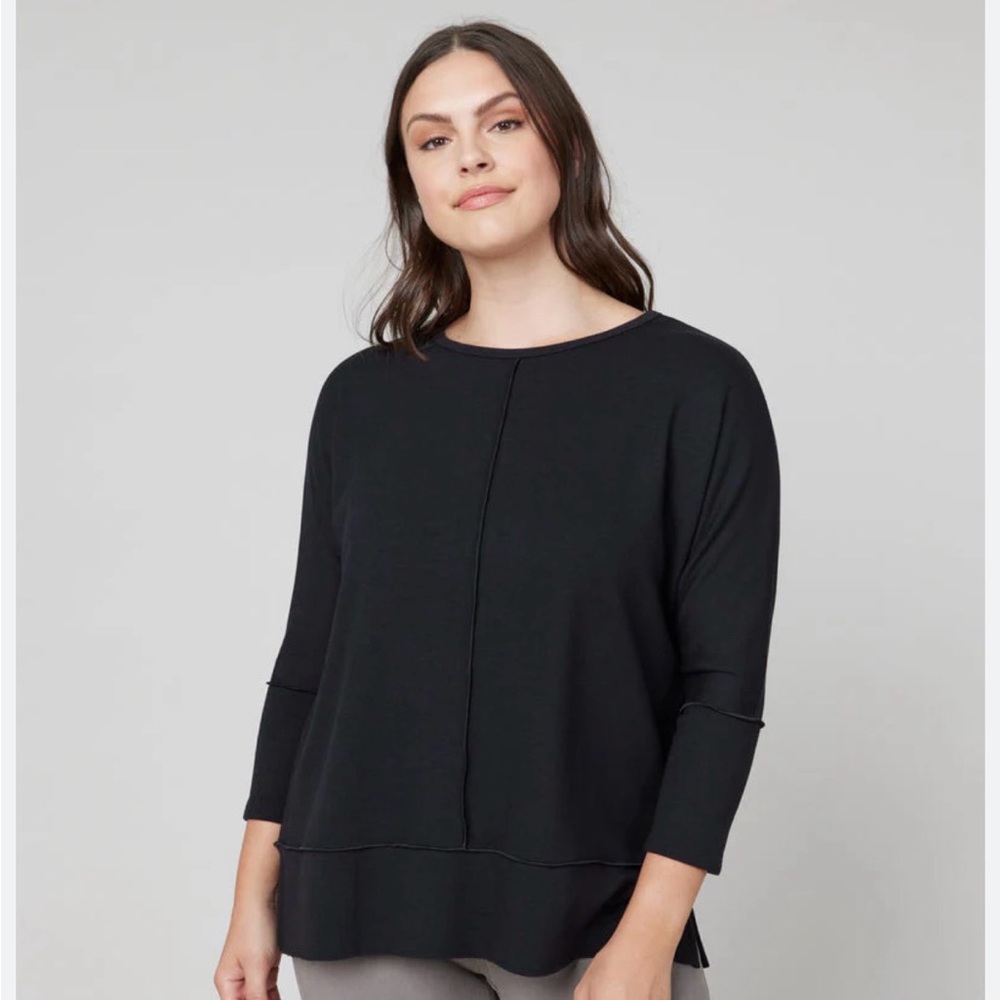 SPANX perfect length tunic top black sz Large